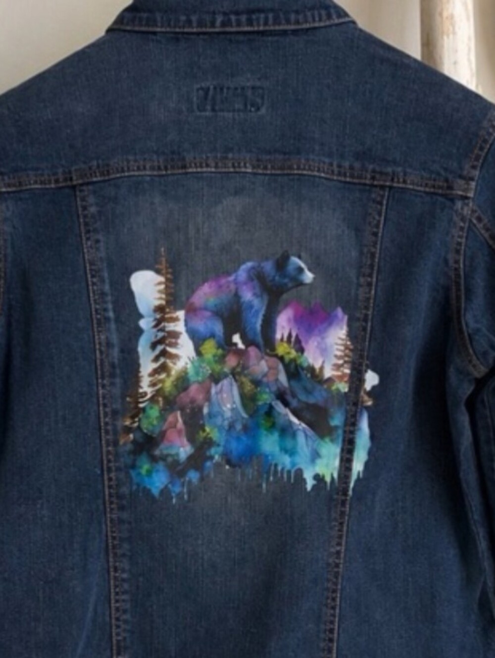 Bear UpCycled Denim Jacket | Old Navy | Large | Bird & Blossom